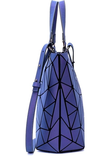 Mor Aydınlık Tarzı Lüks Kadın Omuz Çantaları Kadın Geometrik Aydınlık Çanta Çanta Tasarımcısı Tote Holografik Çanta Bayan Messenger Çanta Wome (Yurt Dışından) indirimleri