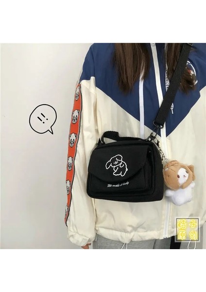 Güneş Gözlüğü ve Çanta Stili Kadın Postacı Çantaları Bayanlar Kanvas Baskılı Sevimli Zarf Çanta Bayan Tatlı Karikatür Öğrenci Omuz Çantası (Yurt Dışından) fırsatları