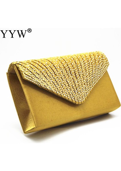 Altın Tarzı Mor Kadın Düğün Debriyaj Lüks Çanta Kadın Çanta Tasarlanmış Debriyaj Kadın Sarı Yaz Manşonlar Kadın Akşam Balo Çanta (Yurt Dışından)