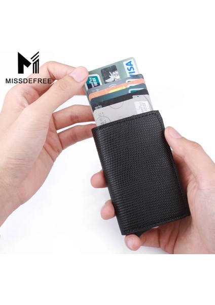Kırmızı Stil Erkekler Için Ince Cüzdan Otomatik Pop Up Kredi Kartı Tutacağı Kimlik Penceresi Sürücü Lisansı Metropass Rfıd Engelleme Pu Deri Cüzdan (Yurt Dışından) modelleri