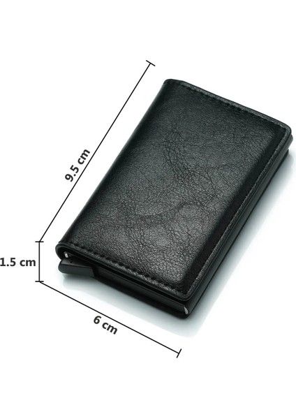 4-Kırmızı Stil Ard Tutucu Cüzdan Rfid Unisex Karbon Fiber Siyah Sihirli Üç Katlı Deri Ince Mini Kadın Cüzdan Erkekler Küçük Para Çantası Çantalar (Yurt Dışından) indirimleri