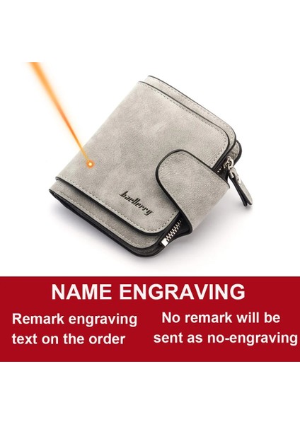 Gri Tarzı 2021 Yeni Kadın Cüzdanları Ücretsiz Isim Oyma Küçük Moda Cüzdanlar Fermuarlı Pu Deri Li Kadın Çanta Kart Sahibinin Cüzdanı (Yurt Dışından)