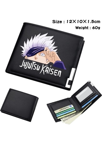 XQZS210527 25 Stili Japon Anime Karikatür Cüzdan Jujutsu Kaisen Cüzdan Kart Sahibine Sahip Kısa Çanta (Yurt Dışından)