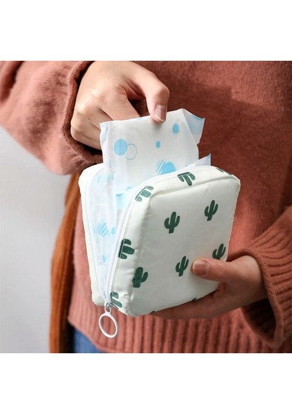 No.1 Tarzı Su Geçirmez Tampon Saklama Çantası Sevimli Hijyenik Ped Torbalar Taşınabilir Makyaj Ruj Anahtar Kulaklık Veri Kabloları Organizatör (Yurt Dışından)