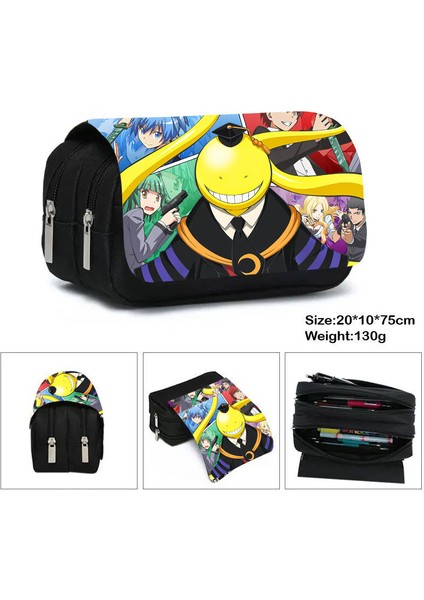 FGQBBCLASSROOM01 Stili Anime Suikast Sınıfı Kalem Kutusu Erkek Kız Öğrenci Kırtasiye Çantası Kız Büyük Kapasiteli Karikatür Kalem Çantası Kalem Kutusu (Yurt Dışından) modelleri