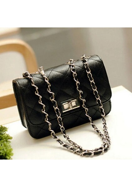 Sıcak Pembe Tarzı 2019 Yeni Kadın Omuz Çantası Çanta Pu Deri Crossbody Çanta Tote Satchel Moda Küçük Flap Çanta (Yurt Dışından)