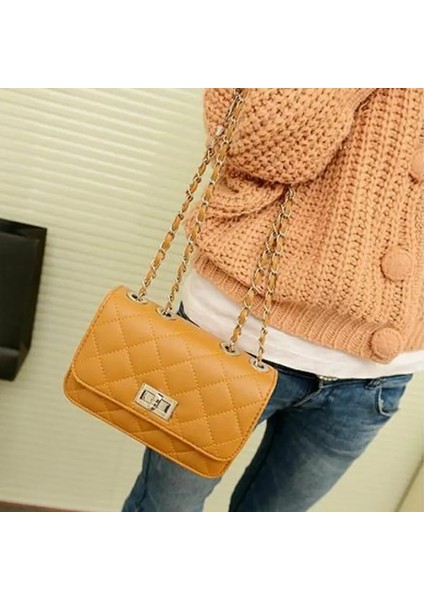 Sıcak Pembe Tarzı 2019 Yeni Kadın Omuz Çantası Çanta Pu Deri Crossbody Çanta Tote Satchel Moda Küçük Flap Çanta (Yurt Dışından)