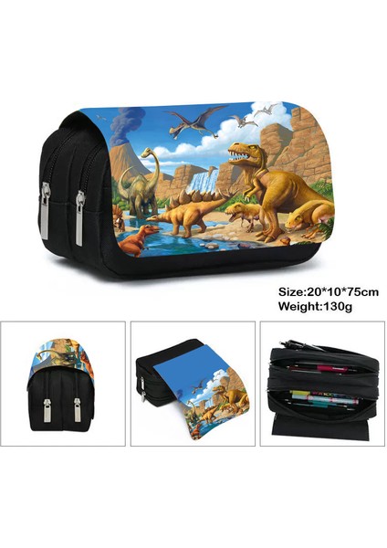 FGQBBLONGS23 Stili Dinozor Baskı Kozmetik Kutuları Kalem Kutusu Erkek Kız T. Rex Kalem Çantaları Çocuk Okul Çantası Kırtasiye Çantası Hediye (Yurt Dışından) modelleri