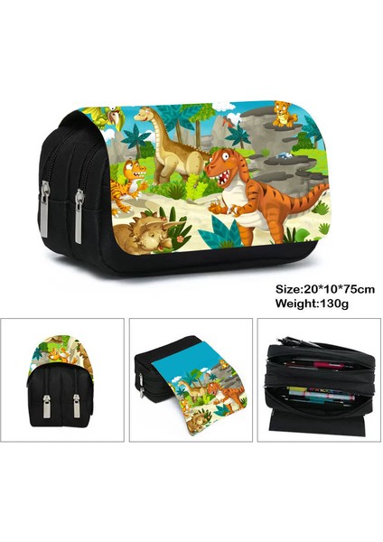 FGQBBLONGS23 Stili Dinozor Baskı Kozmetik Kutuları Kalem Kutusu Erkek Kız T. Rex Kalem Çantaları Çocuk Okul Çantası Kırtasiye Çantası Hediye (Yurt Dışından) indirimleri