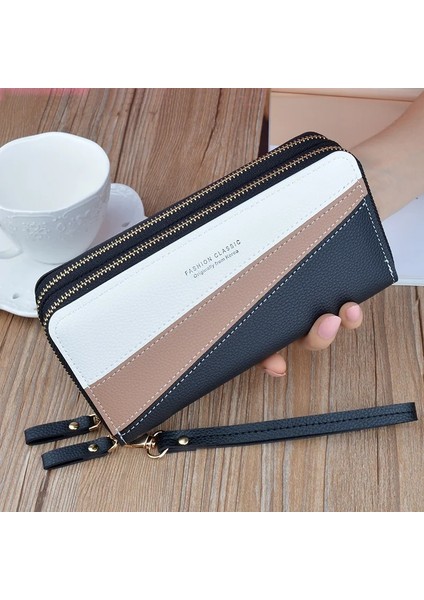 Mavi 580 Tarzı 19.5CM9.5CM4CM Kadın Cüzdanı Iyi Moda Bayanlar Cep Telefonu Uzun Yeni Madeni Para Kartı Para Renk Eşleştirme El Kayışında Çift Fermuar Özellikler 580 (Yurt Dışından)