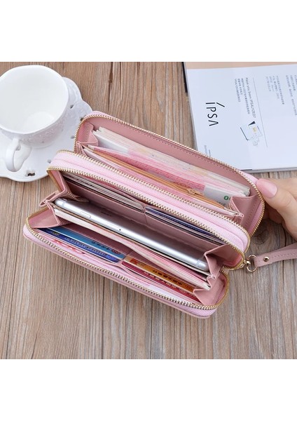 Mavi 580 Tarzı 19.5CM9.5CM4CM Kadın Cüzdanı Iyi Moda Bayanlar Cep Telefonu Uzun Yeni Madeni Para Kartı Para Renk Eşleştirme El Kayışında Çift Fermuar Özellikler 580 (Yurt Dışından)