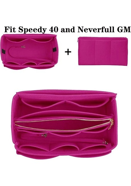 34X17X18CM Tarzı Makyaj Organizatör Çanta Için Ekleme Çantası, Seyahat Iç Çanta Taşınabilir Kozmetik Çantası, Fit Kozmetik Çantaları Fit Speedy Neverfull (Yurt Dışından)