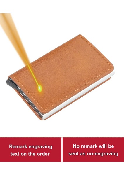 Adı Soild Brown Stili Cexıka Anti Rfıd Engelleme Kımlığı Kredi Kartı Tutucu Kılıf Cüzdan Erkekler Iş Karbon Alüminyum Ince Mini Küçük Para Çantası Cüzdan Çanta (Yurt Dışından)