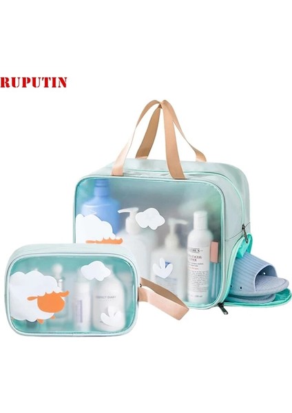 Kedi Küçük Tarzı Kuru ve Islak Su Geçirmez Banyo Kozmetik Çantaları Kadın Şeffaf Makyaj Günlük Tuvalet Eşyaları Depolama Düzenleyici Büyük Kapasiteli Yıkama Torbası (Yurt Dışından) fiyatları