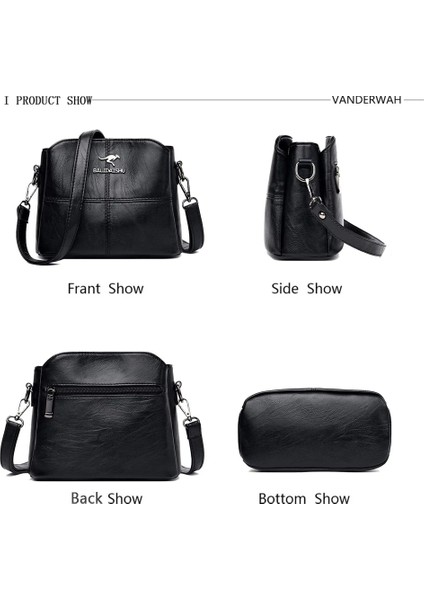 3 Katmanlar Mor Tarzı Kadın Nakış Tote Çanta Yüksek Li Deri Bayan Çanta Kadın Omuz Çantası Kadınlar Için Küçük Crossbody Çanta Ana Kesesi (Yurt Dışından)