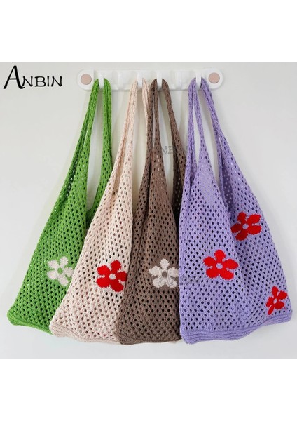 No.1 Tarzı Moda Örme Yelek Kadın Omuz Çantaları Çiçekler Yaz Plaj Kılıfları Tığ Çanta Büyük Kapasiteli Kadın Çanta Tasarımcısı Shopper (Yurt Dışından)