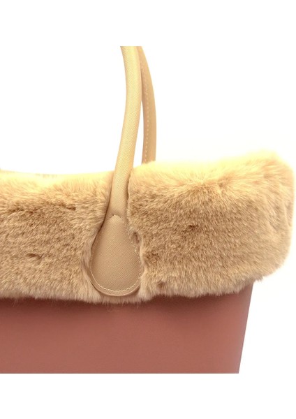 Khaki Mini Style Huntfun New 8 Colors Faux Rex Rabbit Fur Plush Furry Trim For O Bag Thermal Plush Decoration Fit Classic Big Mini Obag In Winter (Yurt Dışından) indirimleri