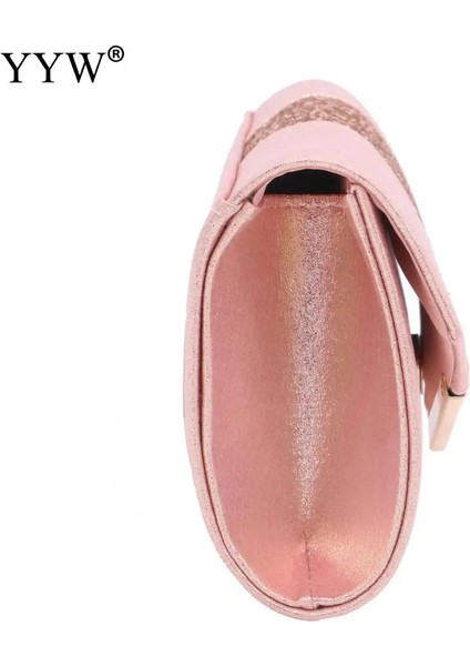 Altın Tarzı Moda Kristal Pullu Akşam El Çantaları Womearty Düğün Manşonları Çanta Kadın Pembe Gümüş Cüzdan Çanta Kadın Çantaları (Yurt Dışından) fırsatları