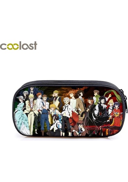 DQBBBUNGOSTRY17 Stili Anime Bungou Sokak Köpekleri Kozmetik Kılıfları Erkek Kız Karikatür Kalemlik Okul Çantası Dazai Osamu Chuya Nakahara Bungo Sokak Köpek Çantası (Yurt Dışından)