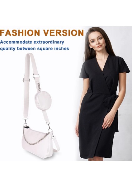 Bej Ekose Tarzı 24X14X5CM Kadınlar Yumuşak Pu Deri Omuz Çantası Moda Kadın Günlük Katı Zincir Koltukaltı Çantaları Bayanlar Crossbody Çanta Tote Çanta Kompozit Set (Yurt Dışından) modelleri