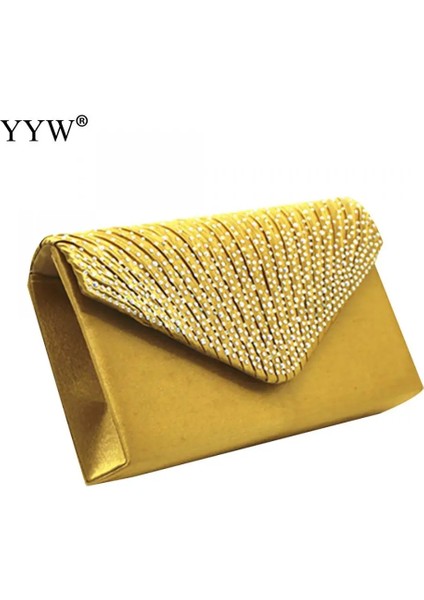 Koyu Yeşil Stil 14 Renk Kadın Düğün Debriyaj Lüks Çanta Kadın Çanta Tasarımcısı Zarf Debriyaj Çanta Kadın Sarı Akşam Parti Balo Çanta (Yurt Dışından) fiyatları