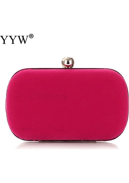 Gül A Tarzı Kırmızı Kadın Debriyaj Akşam Çanta Çanta ile Ayrılabilir Zincir Çanta Düğün Kokteyl Parti Kadife Manşonlar Balo Düğün Omuz (Yurt Dışından)