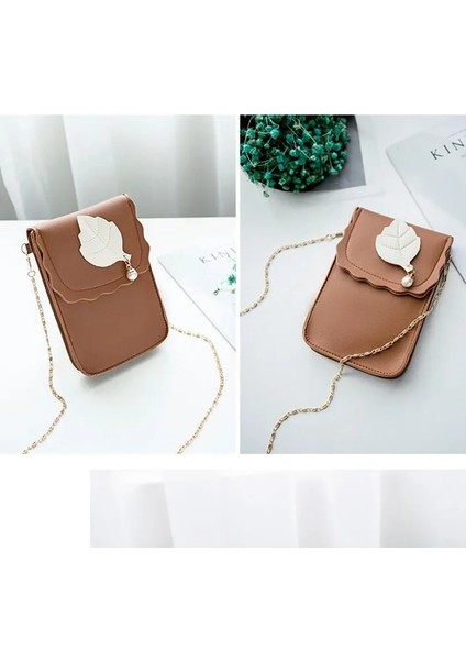 Tip 6 Kahverengi Stil Kadın Deri Messenger Çanta Mini Cep Cep Telefonu Kılıfı Öğrenci Crossbody Kılıf Debriyaj Çanta Cüzdan Kız Küçük Omuz Çantası Çanta (Yurt Dışından)