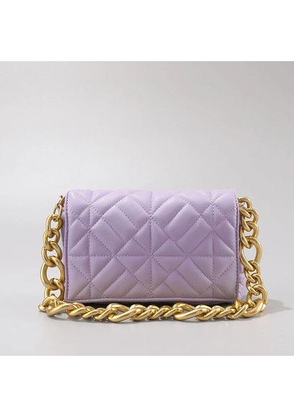 Kayısı Tarzı Metal Zincir Kadınlar Için Moda Tasarım Omuz Çantası Pu Deri Crossbody Çanta Bayan Küçük Çanta Çanta Tasarım Messenger Çanta Küçük Flap (Yurt Dışından)
