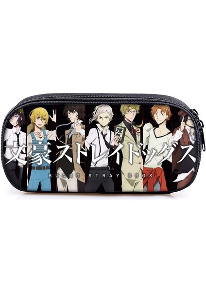 DQBBBUNGOSTRAY25 Stili Anime Bungou Sokak Köpekleri Kozmetik Kılıfları Erkek Kız Karikatür Kalemlik Okul Çantası Dazai Osamu Chuya Nakahara Bungo Sokak Köpek Çantası (Yurt Dışından)