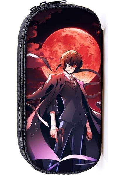 DQBBBUNGOSTRAY25 Stili Anime Bungou Sokak Köpekleri Kozmetik Kılıfları Erkek Kız Karikatür Kalemlik Okul Çantası Dazai Osamu Chuya Nakahara Bungo Sokak Köpek Çantası (Yurt Dışından)