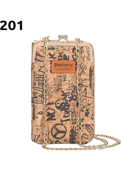 No.7 Tarzı Yeni Kadın Cüzdan Çile Cep Telefonu Çantası Crossbody Omuzdan Askili Çanta Fermuarlı Debriyaj Bayan Bozuk Para Cüzdanı Çoklu Kart Tutucu Kadın Çanta (Yurt Dışından)