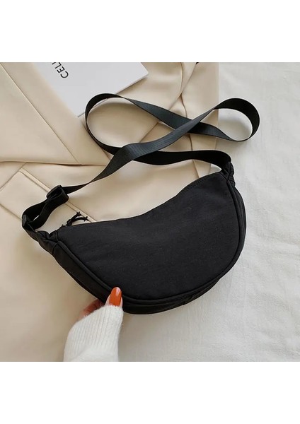 Turuncu Tarzı Moda Omuzdan Askili Çanta Kadın Düz Renk Naylon Crossbody Çanta Kadınlar Için Rahat Çantası Geniş Askı Kanvas Göğüs Çanta Küçük Çanta (Yurt Dışından) fiyatları