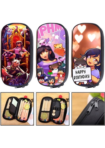 APHMAU39 Tarzı Moda Anime Aphmau Kalem Kutusu Kutusu Kırtasiye Depolama Kozmetik Kutuları Kalem Çantası Depolama 3D Aphmau Merch Makyaj Çantası Bir Kedi Olarak (Yurt Dışından) fiyatları