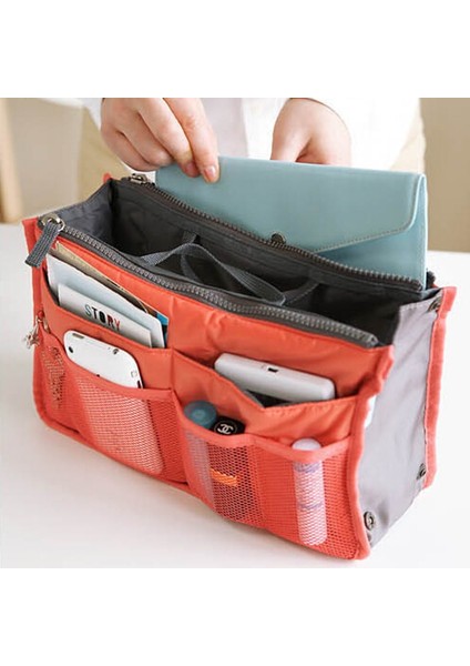 Pembe Tarzı Çanta Organizatör Eklemek Çanta Çanta Organizatörleri Içinde Tote Pocketbook Kadın Hemşire Naylon Çok Fonksiyonlu Kozmetik Saklama Çantası (Yurt Dışından)