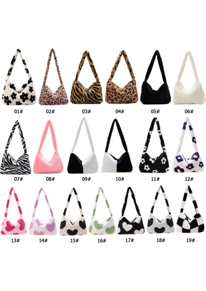 No.23 Stili 2021 Ins Moda Peluş Yumuşak Crossbody Çanta Küçük Koltukaltı Omuz Kabarık Bayan Omuz Çanta Kadın Basit Tote Kadınlar Için (Yurt Dışından) modelleri