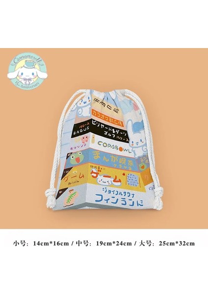 No.36 Stili 19X24CM Orijinal Sanrio Ipli Çanta Kulomamoroll Karikatür Baskı Yüksek Kapasiteli Ipli Sırt Çantası Taşınabilir Saklama Çantası Hediyeler (Yurt Dışından)