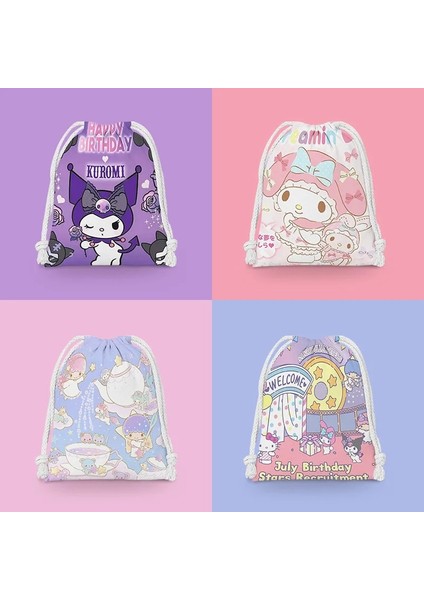 No.19 Tarzı 14X16CM Orijinal Sanrio Ipli Çanta Kulomamoroll Karikatür Baskı Yüksek Kapasiteli Ipli Sırt Çantası Taşınabilir Saklama Çantası Hediyeler (Yurt Dışından) modelleri