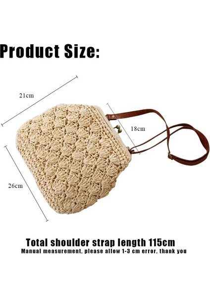 A-Kahverengi Tarzı Kadınlar Için Crossbody Çanta El Yapımı Dokuma Pu Deri Kadın Yaz Plaj Tatil Bohemia Retro Omuz Çantaları (Yurt Dışından) modelleri