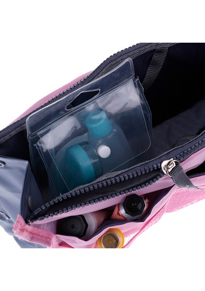 Siyah Stil Organizatör Ekleme Çantası Katlanır Saklama Torbaları Çanta Seyahat Ekleme Keçe Organizatör Çanta Moda Tote Kozmetik Çantaları Banyo (Yurt Dışından) fırsatları