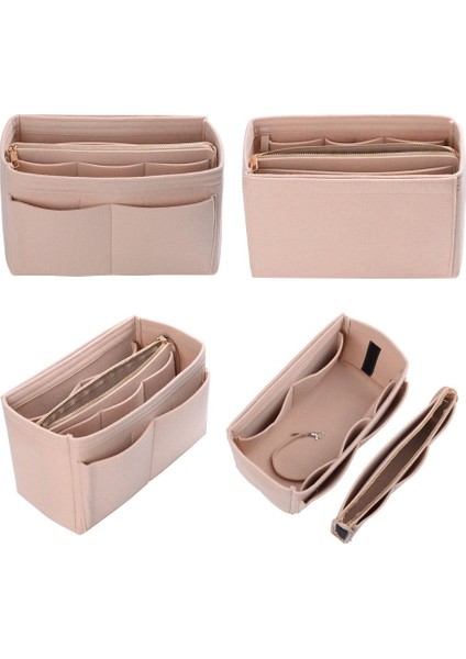 A3 Tarzı 34X18X17CM Makyaj Organizatör Çanta Ekleme, Fermuarlı Keçe Çanta, Seyahat Iç Çanta, Uygun Kozmetik Çantalar Çeşitli Çantalara Uygun (Yurt Dışından) indirimleri