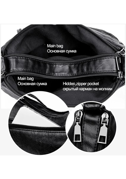 Siyah-Hediye Tarzı 25CMX20CMX11CM Wome Için Yeni Crossbody Omuz Çantaları Yüksek Li Deri Messenger Çanta Kadın Rahat Muhtasar Çanta ve Çanta Ana Kesesi (Yurt Dışından) fırsatları