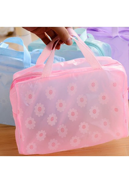Yeşil Stil 5 Renk Makyaj Organizatör Çantası Tuvalet Banyo Saklama Çantası Kadın Su Geçirmez Şeffaf Çiçek Pvc Seyahat Kozmetik Çantası (Yurt Dışından) fiyatları