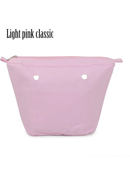 Light Pink Classic Style Tanqu Su Geçirmez Iç Astar Obag Ekleme Fermuarlı Cebi Klasik Mini Kanvas O Çanta Için Iç Cep (Yurt Dışından)