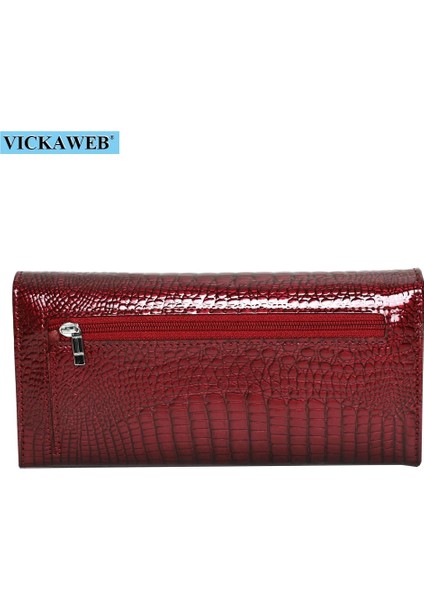 Pembe Cüzdan Stili Ücretsiz Hediye Manyetik Çile Cüzdan Kadın Hakiki Deri Bozuk Para Cüzdanı Bayanlar Uzun Moda Cüzdan Kadın Çantalar Kart Tutma Para Çantası (Yurt Dışından)