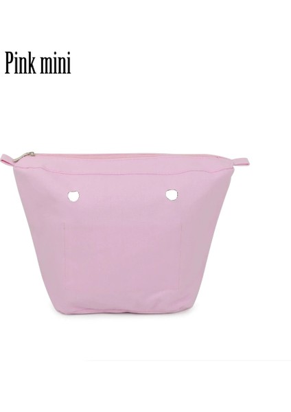 Pembe Mini Tarzı Hot Selling Inner Organizer Zipper-Up Pocket For Classic Mini Obag Canvas Insert With Waterproof Coating For O Bag Accesorios (Yurt Dışından)