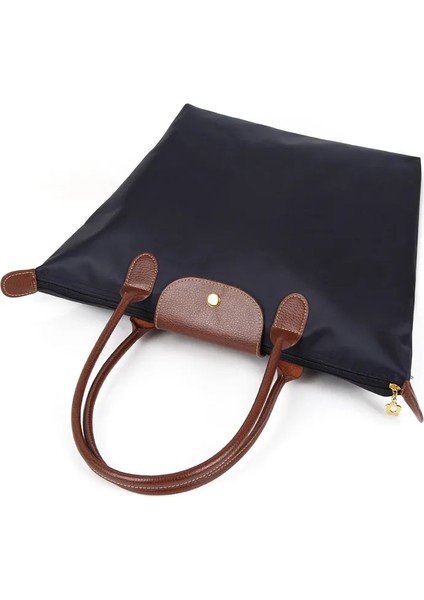 Sıcak Pembe Tarzı Büyük 52X32X22 cm 2021 Ünlü Kadın Çantaları Omuz Çantası Çanta Su Geçirmez Naylon Deri Plaj Çantası Tasarımcı Katlanır Tote Bolsa Sac Feminina (Yurt Dışından)