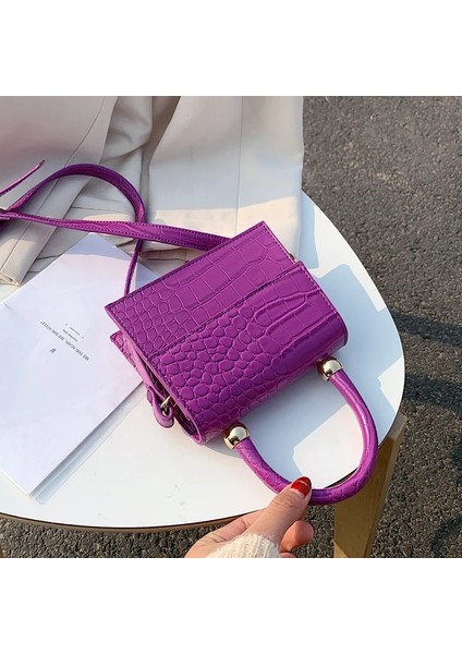 Mor Tarzı Womerossbody Omuz Messenger Çanta Bayan Seyahat Çapraz Vücut Çanta Çantalar Için Mini Taş Desen Tote (Yurt Dışından) fiyatları