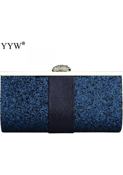 Kensen Shop Siyah Stil Payetli Akşam Çantaları Kadın Parti Glitter Çanta Bayanlar Düğün Manşonları Çanta Girly Zincir Omuz Çantası Bolsas Mujer (Yurt Dışından)