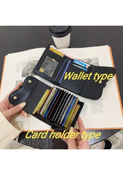 Sarı Kart Sahibinin Stili Küçük Kart Çanta Kadın Yeni Moda Retro D-Şekilli Toka Kart Sahibinin Kredi Kartı Sahibinin Küçük Bozuk Para Cüzdanı (Yurt Dışından) modelleri