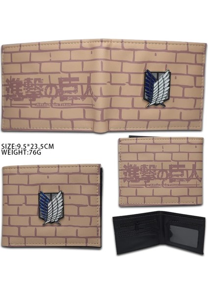 T29 Stili Karikatür Cüzdan Metal Logo Kişilik Koleksiyonu Hediye Genç Öğrenci Erkek ve Kız Kısa Bozuk Para Cüzdanı (Yurt Dışından)